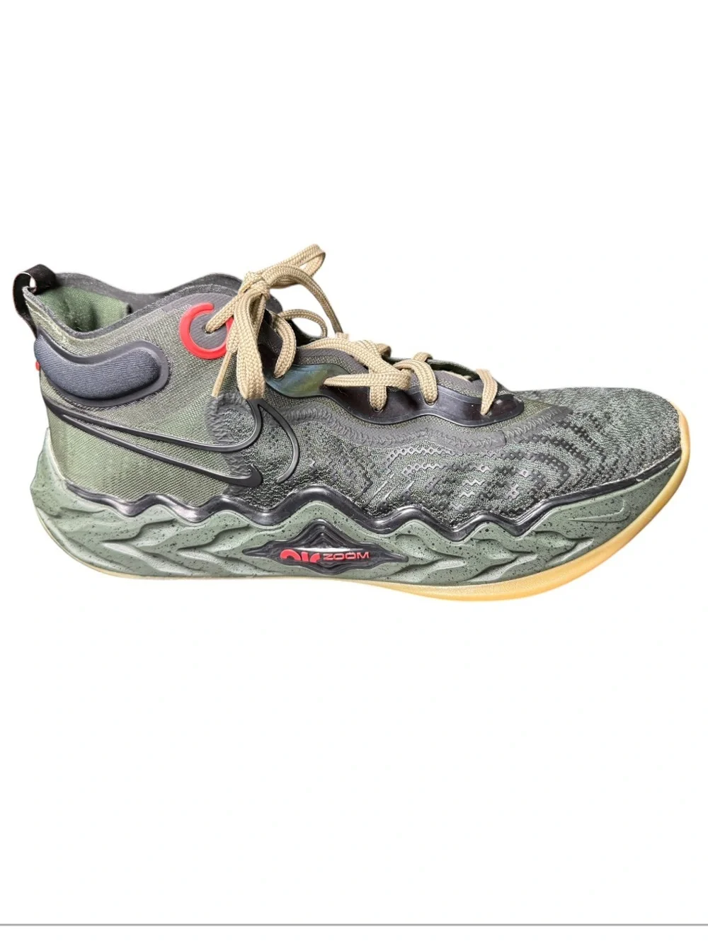 Nike Air Zoom GT Run EP Basketball Shoes Carbon Green Khaki Sz 13